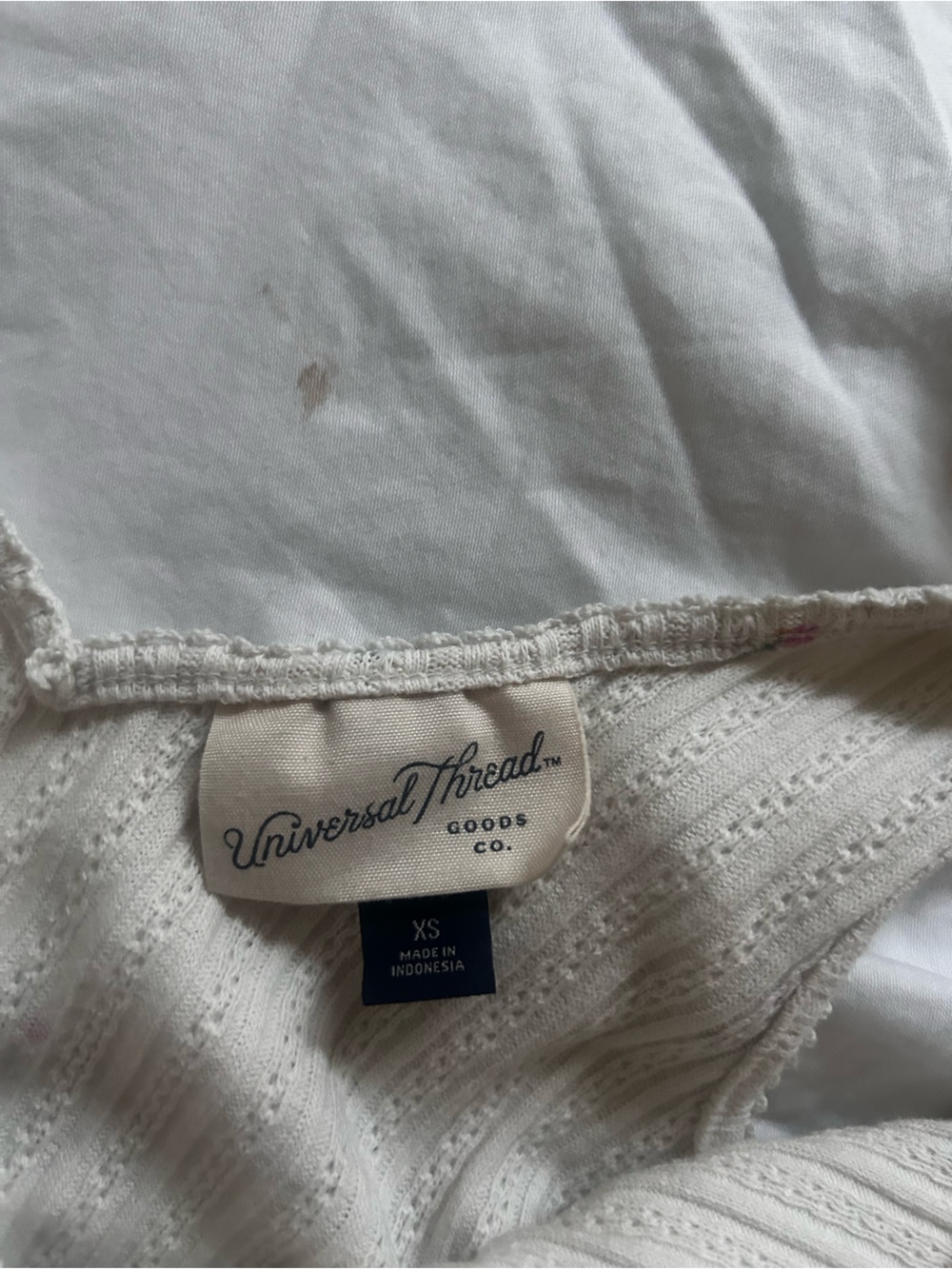 Universal Thread Cream Ribbed Floral Tank Top - Picture 3 of 3